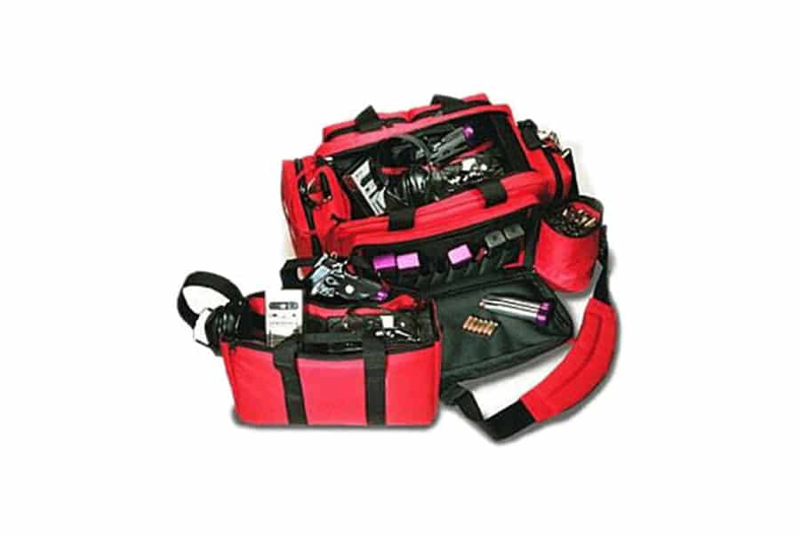 CED XL-Deluxe Professional Range Bag IPSC Sportschützen Schießtasche Schwarz/Rot 